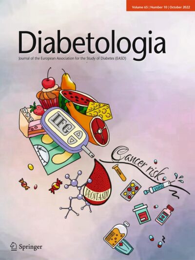 October cover showing the relationship between prostasin, diabetes and cancer mortality risk depicted through a drawing